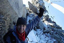 Renata na Gran Paradiso. Gran Paradiso 4061m. n.p.m.