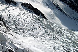 ... lodowiec pod schroniskiem Cosmiques
