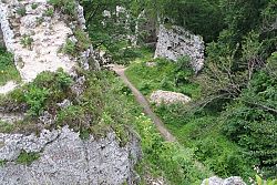 Widok z zamku wysokiego. Zamek Smoleń.